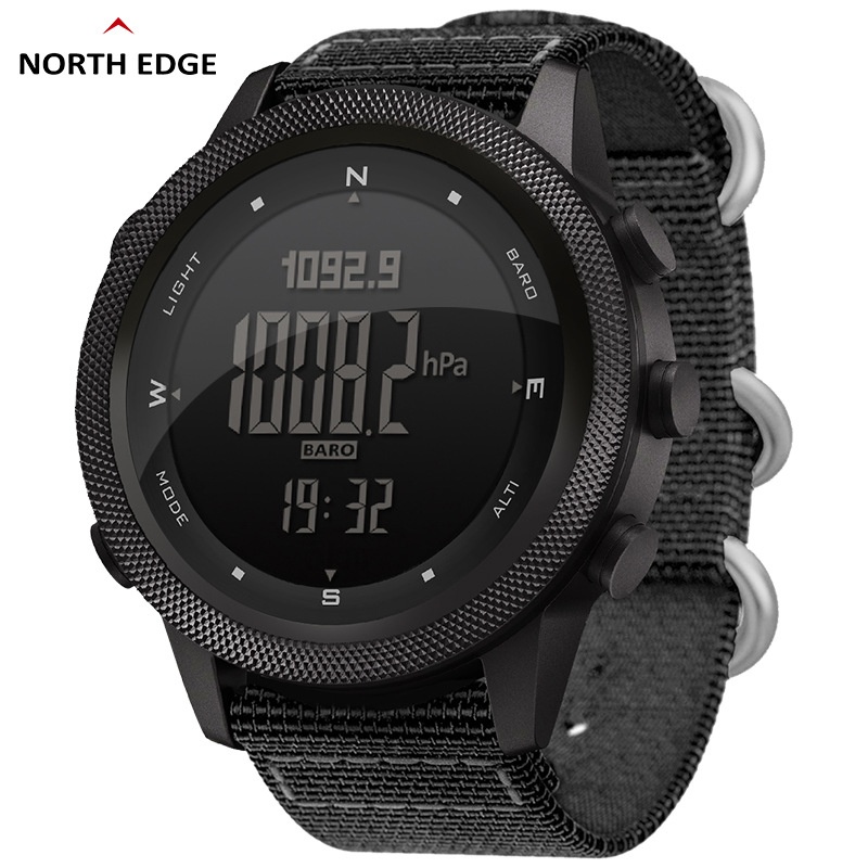 Outdoor Sports Waterproof Watch Luminous Step Counter Temperature Altitude Barometer Compass Stopwatch Men's Electronic Watch