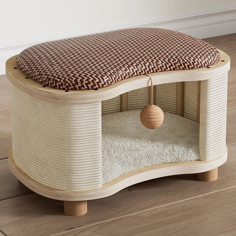 Cat Nest Stool For All Seasons, Enclosed Winter And Summer Dual-Purpose Cat Nest To Keep Warm In Winter And Summer, Pet Tent Nest Can Sit On