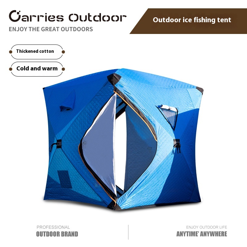 Winter Fishing House With Cotton And Thick Winter Fishing Tent Ice Fishing Tent Ice Fishing House Warm Cold And Snow Proof Cotton Tent