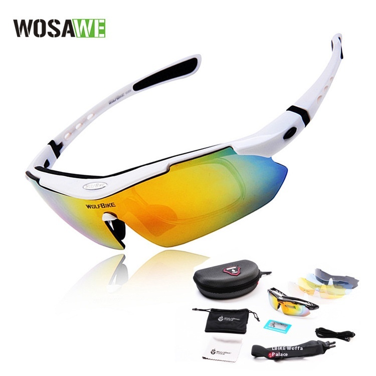 WOSAWEClassic Polarized Cycling Glasses For Men And Women Outdoor Sports Bicycle Glasses With Myopia Frame