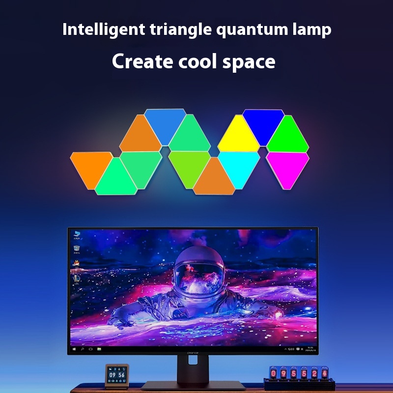 Triangle Splicing Lamp Quantum Lamp Three-sided Strange Light Board E-sports Smart Home TVBackground Atmosphere Lamp