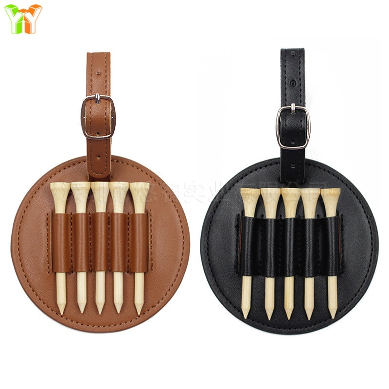 PUGolf Tack Leather Case With Multipleertion Positions For Tack Storage Bag,Portable Hanging Tag Style Tack Leather Case