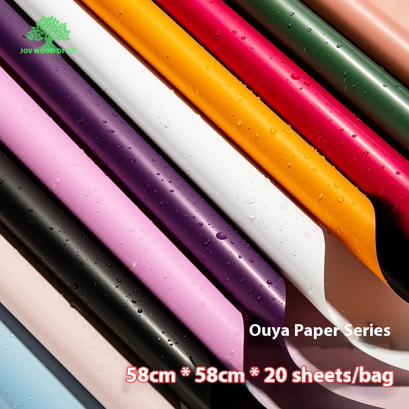 Double Color Flower Wrapping Paper Thickened Ou Ya Paper Bouquet Wrapping Paper Flower Shop Flower Material Wrapping Paper