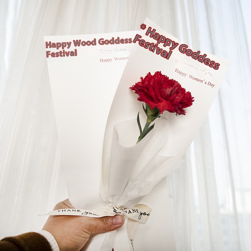 Women's Day Wrapping Paper,Women's Day Wrapping Paper,Happy Goddess Flower Bouquet Wrapping Paper