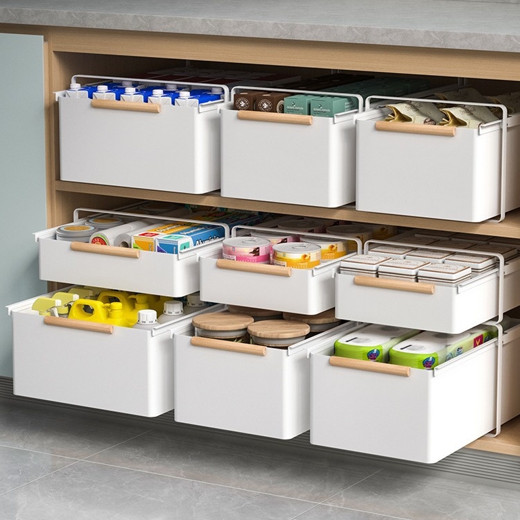 Kitchen Sink Storage Rack Multi-Functional Drawer Storage Rack Pull-Out Layered Rack Cabinet Pull Basket Spice Rack