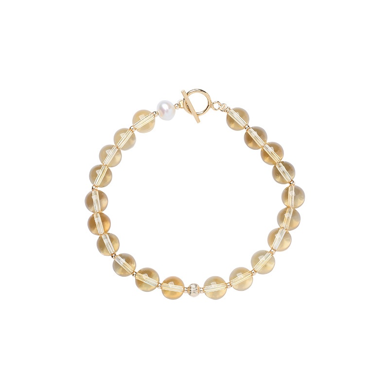 Qiao En Natural Citrine Bracelet Crystal Bracelet Women's Jewelry Men's And Women's Crystal Hand Jewelry Accessories