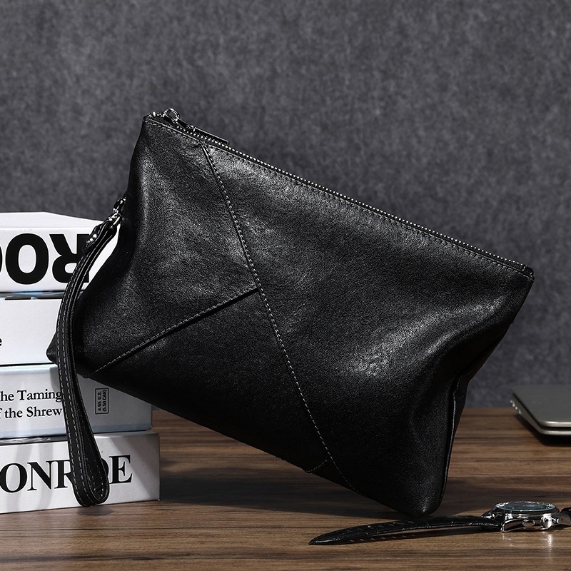 Genuine Leather Large Capacity Clutch Bag First Layer Cowhide Clutch Bag Soft Leather Envelope Bag Gift One Piece Drop Shipping