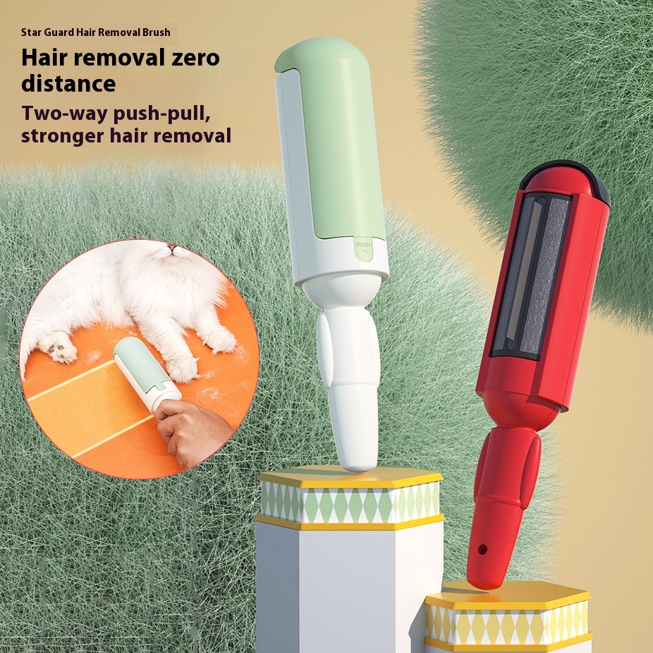 Pet Hair Brush Electrostatic Adsorption Two-way Roller Cat Hair Removal Brush Clothes Sofa Hair Remover Cat And Dog Hair Remover