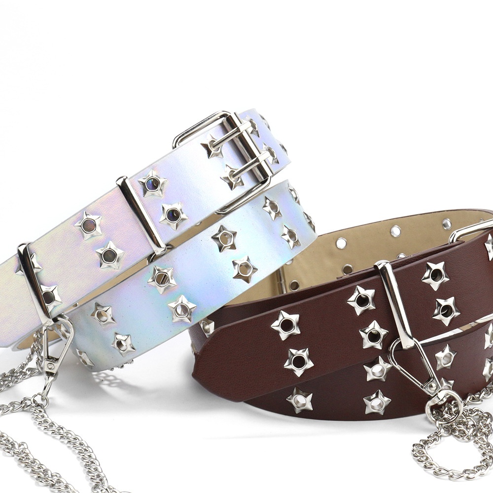 Korean Punk-Style Women's Belt With Chain-Y2 KDesign,Decorative And Versatile,Perfect For Pairing With Jeans.