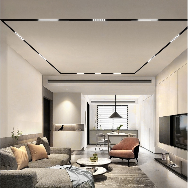 Magnetic Track Light Floodlight Living Room Light Dimming Color Grille Light Graffiti Mijia Smart Zhongshan Lighting