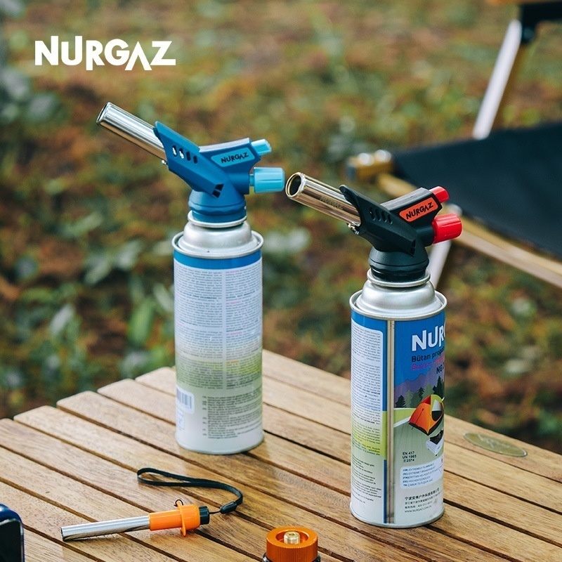 NURGAZOutdoor Household Card Gas Ignition Gun Baking Picnic Igniter Inverted Gun Electronic Flamethrower
