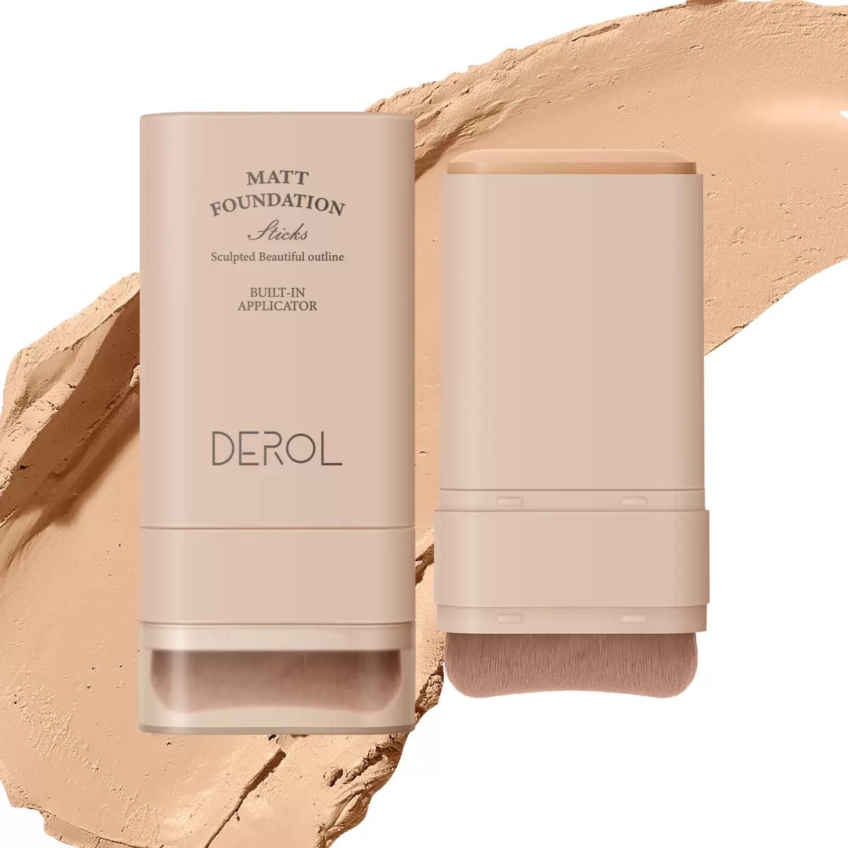 DEROL Eraser Foundation Stick With Brush Natural Light Transparent Concealer Brightening Foundation Foreign Trade Makeup