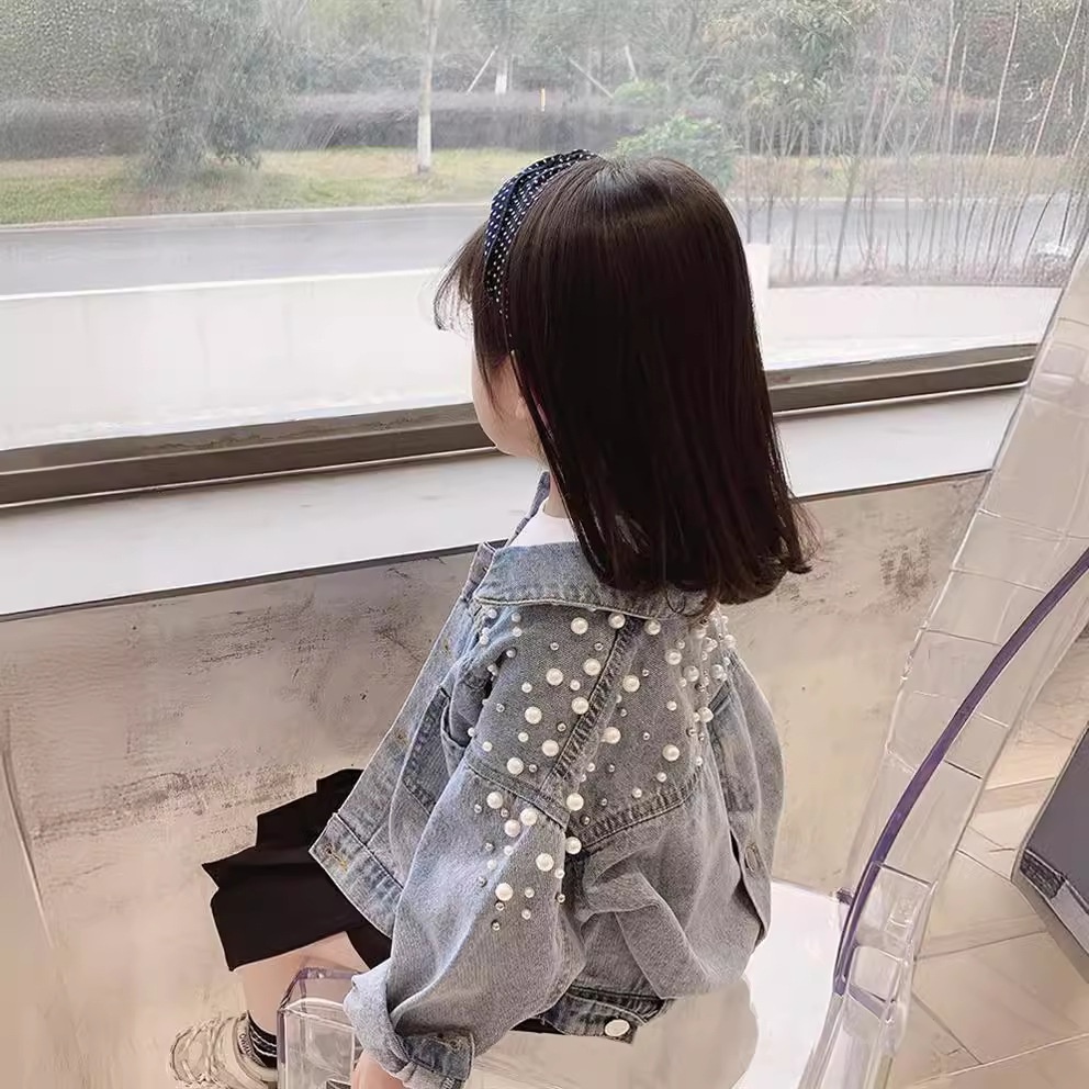 Girls Baby Jacket Female Spring And Autumn Children's Denim Little Girl Children's Clothing Korean Style Fashionable Jacket