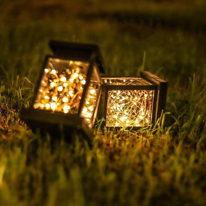 Solar Small Palace Lantern Outdoor Garden Lamp Portable Atmosphere Lamp Garden Decoration Led Lamp Beads Small Hanging Lamp Candle Lamp