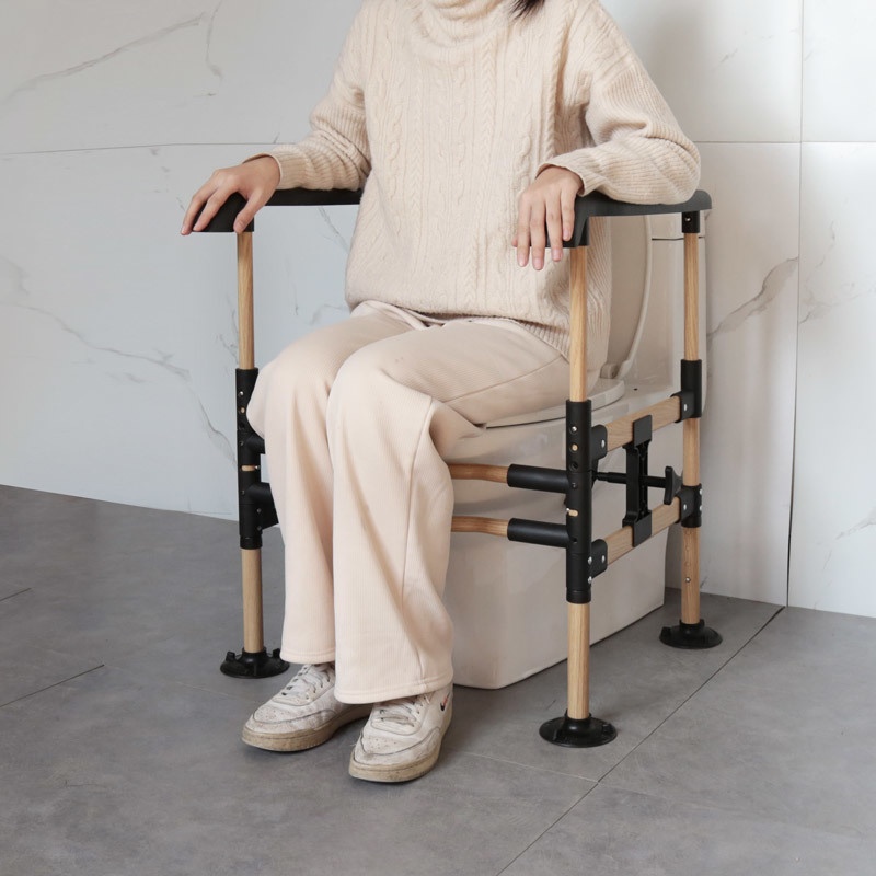 Toilet Handrails For The Elderly, Safety Double Clips, Reinforced Brackets, Barrier-Free Auxiliary Stand-Up Assist Frame, No Need To Punch Holes