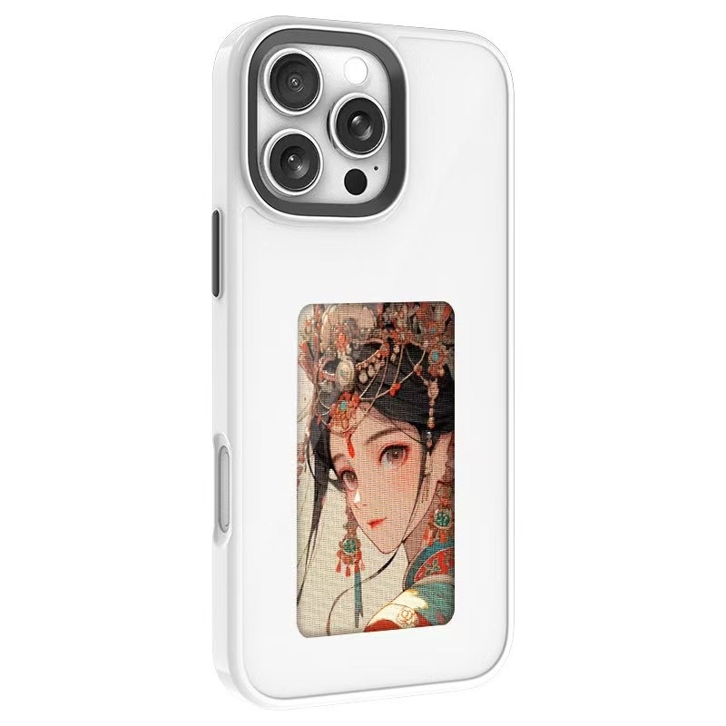 DIY Four-color NFC Ink Screen Phone Case For Apple 13-16promax Mobile Phone Protective Case