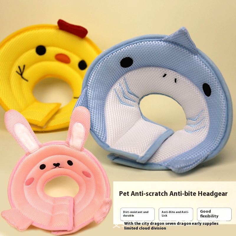Pet Elizabethan Collar Dog Anti-bite And Anti-lick Collar Cat Post-operative Collar Pet Protective Supplies Protective Headgear