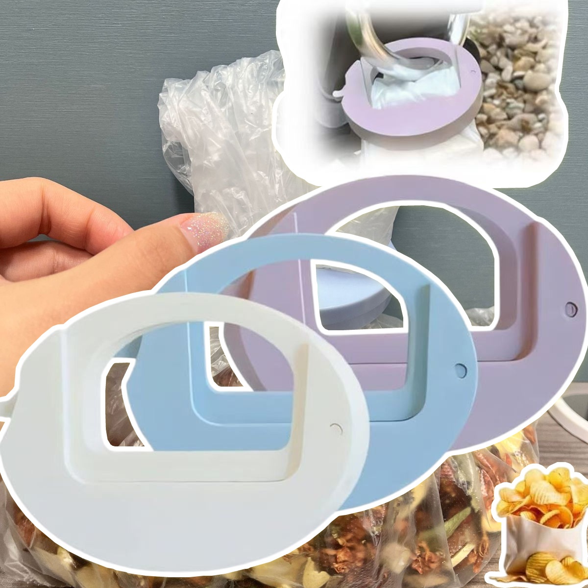 Moistureproof Sealing Clip Snack Tea Fresh Food Bag Sealing Clip Outdoor Hanging Buckle Plastic Food Sealing