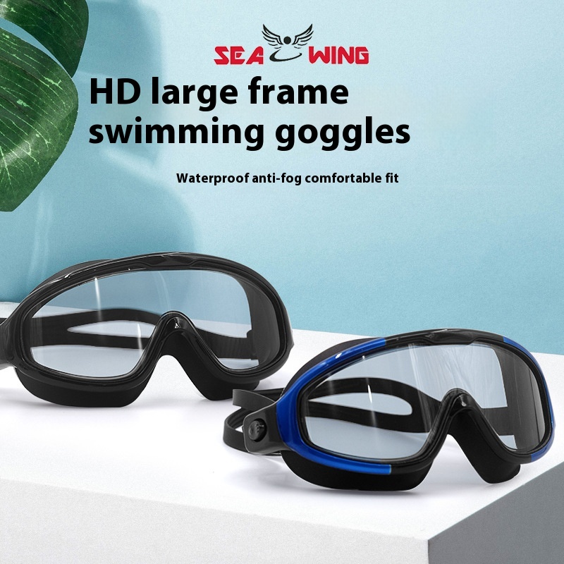 Large Frame Anti-water And Anti-fog High-definition Swimming Goggles For Men And Women Universal Electroplating Colorful Myopia Swimming Goggless In Stock
