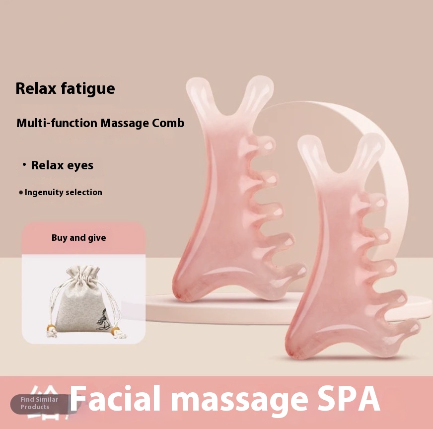 Massage Comb Head Meridian Combing Therapy Massage Scraping For Men And Women Scalp Dredging Anti-Wide Teeth Comb Portable Meridian Comb