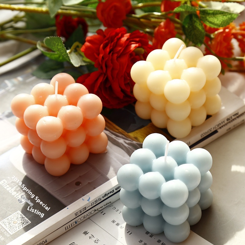 Korean Internet Celebrity Rubik's Cube Aromatherapy Candle Home Fragrance Geometric Ornament Creative Photography Props - 2