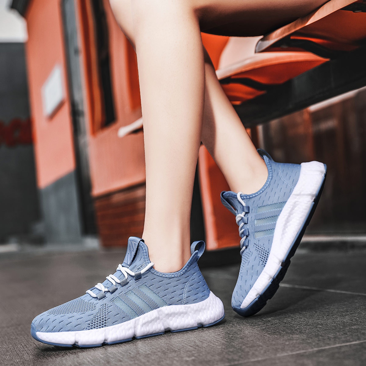 Men's Shoes Summer Men And Women Couple Shoes Flying Woveny Breathable Sports Leisure Running Meshy Shoes For Women
