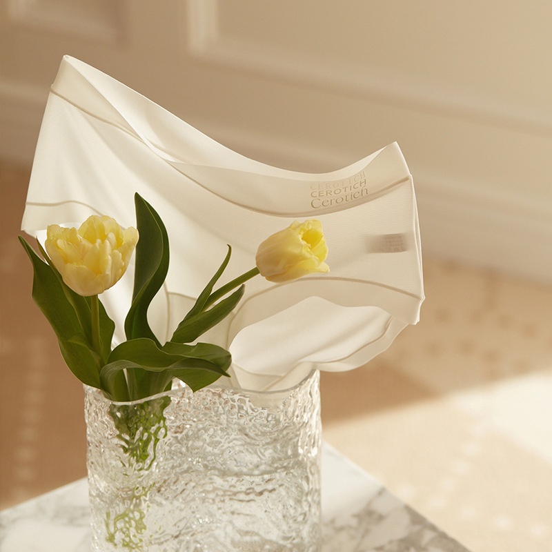 Women's Nude Light Mask Briefs Mid-Rise Seamless Shorts Non-Rolling Briefs