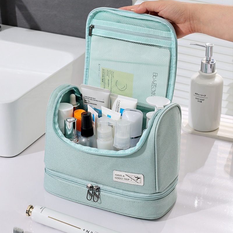 Simple Wabi-sabi Style Business Trip Dry And Wet Separation Storage Bag Large Capacity Cosmetic Storage Bag Portable Toiletry Bag