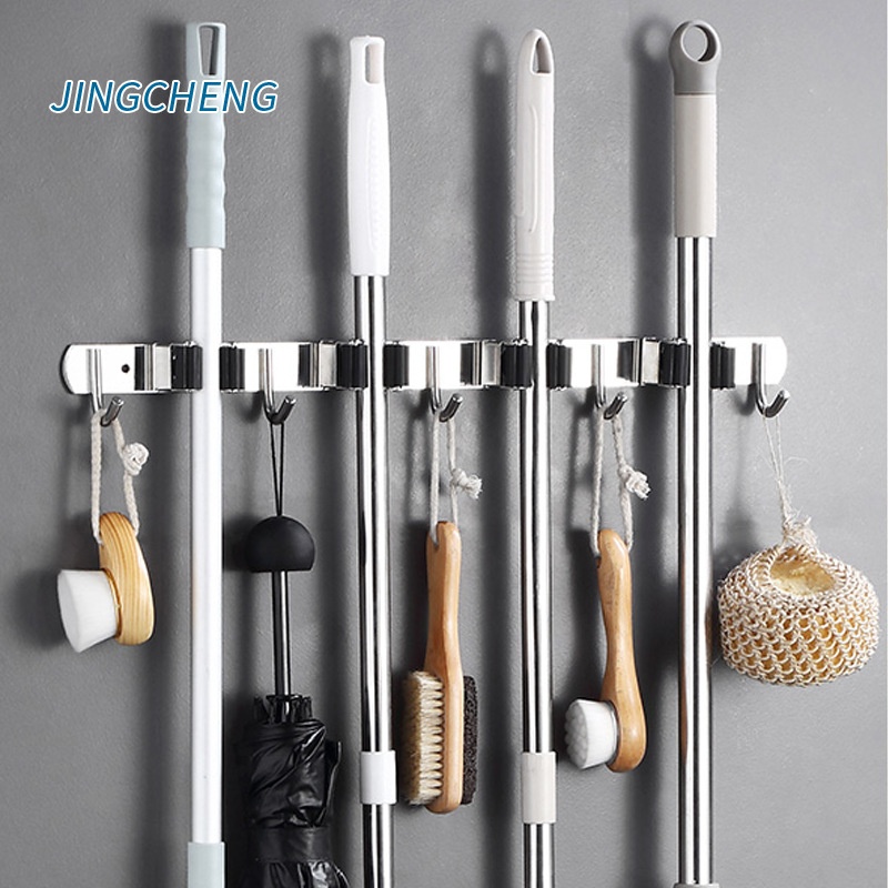Mop Clip Special Stainless Steel Mop Hook Punch-free Broom Hanger Stainless Steel Mop Clip