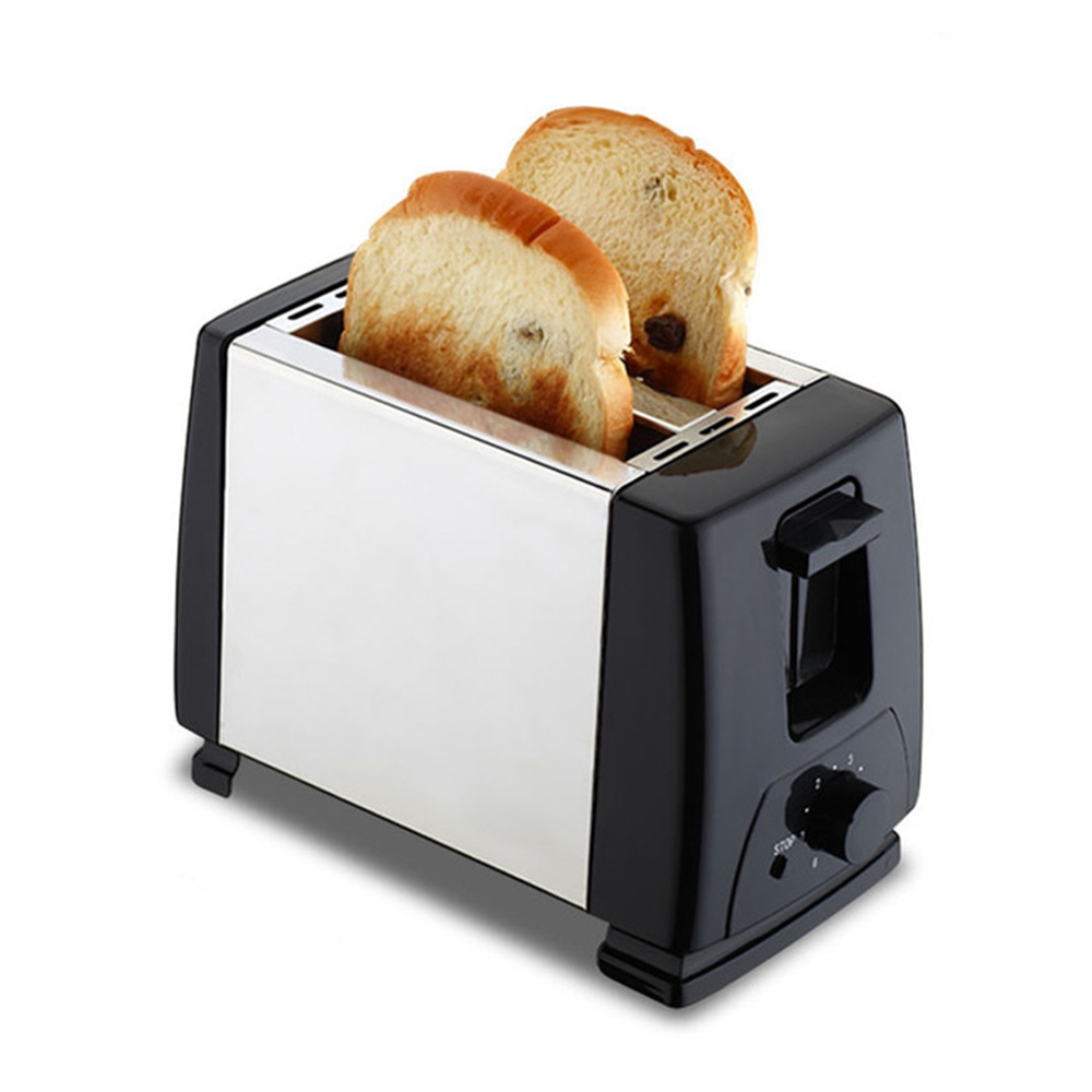 Household Stainless Steel Toaster Double Slot Toaster Fully Automatic Mini Breakfast Toast2 Slices Heating Artifact