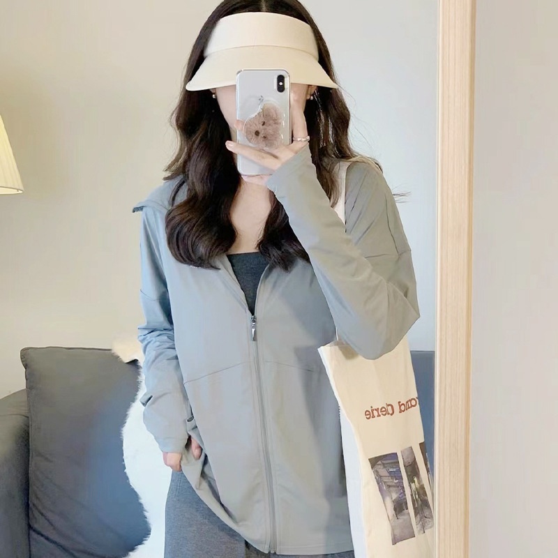 Original Yarn Ice Sense Sun Protection Clothing Women's Summer Anti-ultraviolet Sun Protection Jacket Breathable Ultra-thin Skin Clothing Sun Protection Clothing