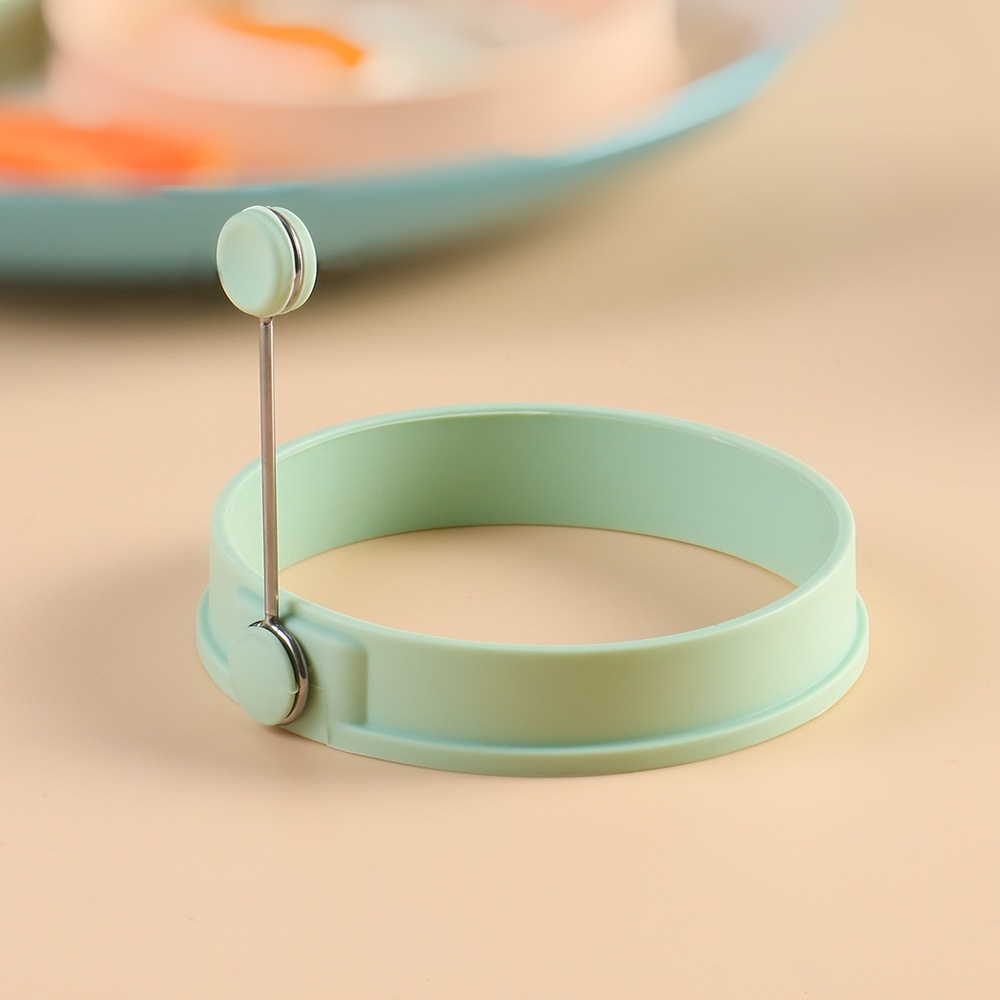 Creative DIYSilicone Fried Egg Mold Round Omelette Maker With Handle Fried Egg Poached Egg Heart Shaped Mold