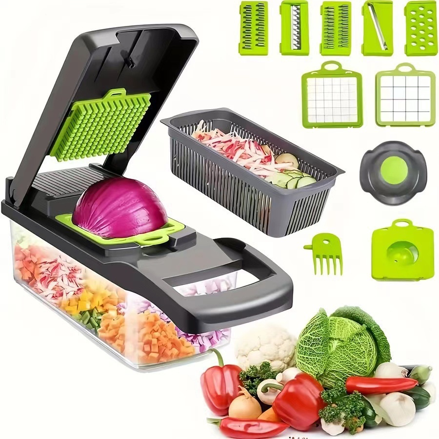 Multifunctional Vegetable Cutting Artifact Kitchen Dicer Grater Silk Wiper
