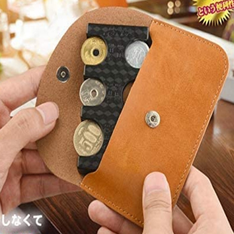 Japanese MM&UUCoin Clip Coin Purse Plastic Card Slot Coin Storage Box Change Coin Sorter