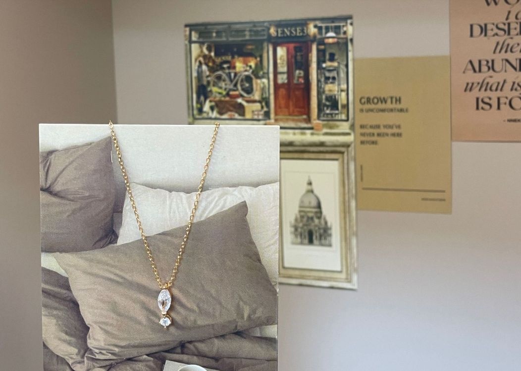 S925 Silver Minimalist Drop Diamond Pendant Necklace Light Luxury High-end Niche Design Simple All-match Exquisite Clavicle Chain