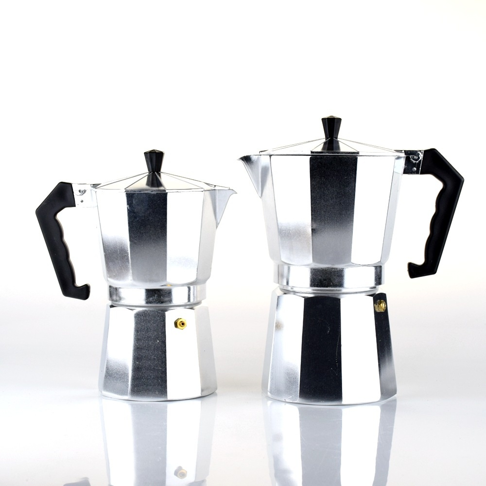 Moka Pot Modern Simple Aluminum Moka Pot Hand-poured Coffee Pot Italian Coffee Machine Espresso Equipment