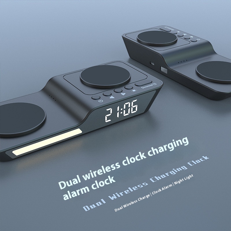 Clock With Light Wireless Charging Multi-function Wireless Charger Three In One Wireless Charger