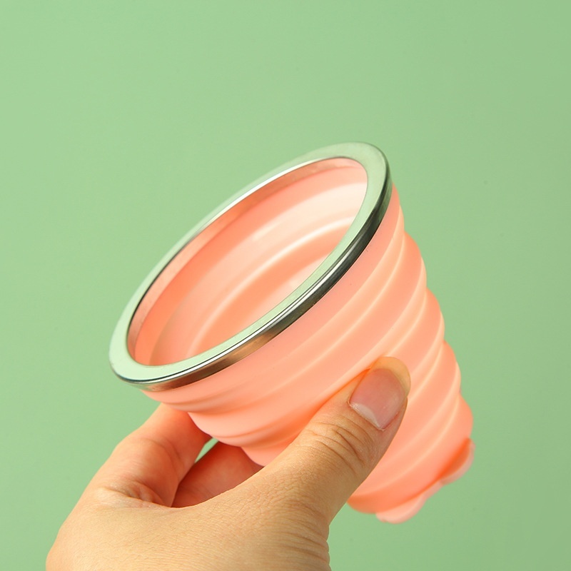 SSilicone Folding Cup Multifunctional250ml Outdoor Travel Folding Cup Portable Mouthwash Cup Coffee Cup