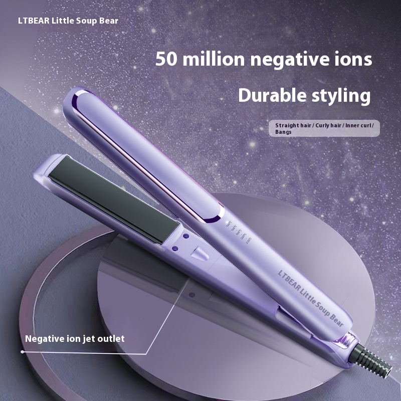 Hair Straightener,Curling Iron,Electric Splint,Temperature-adjustable Straight Curler,Dual-use,Dry And Wet,Non-damaging Hair Straightener