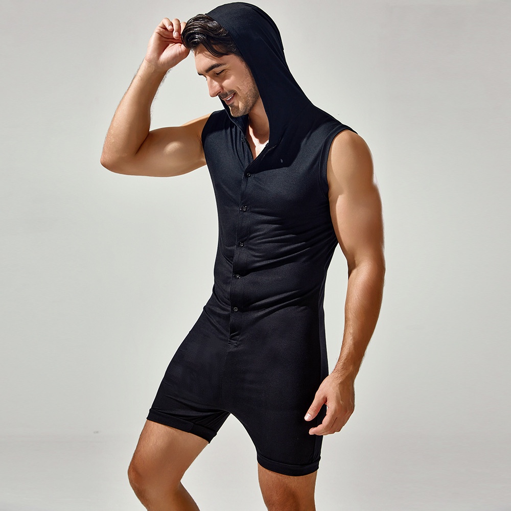 Sexy Men's Tights Tauwell Special For Foreign Trade Hooded Cycling Sportswear Sleeveless Home