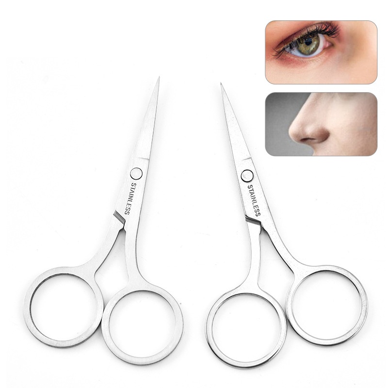 SStainless Steel Eyebrow Scissors Pointed Eyebrow Trimming Scissors Nose Hair Scissors Makeup Beauty Small Scissors Beauty Tools