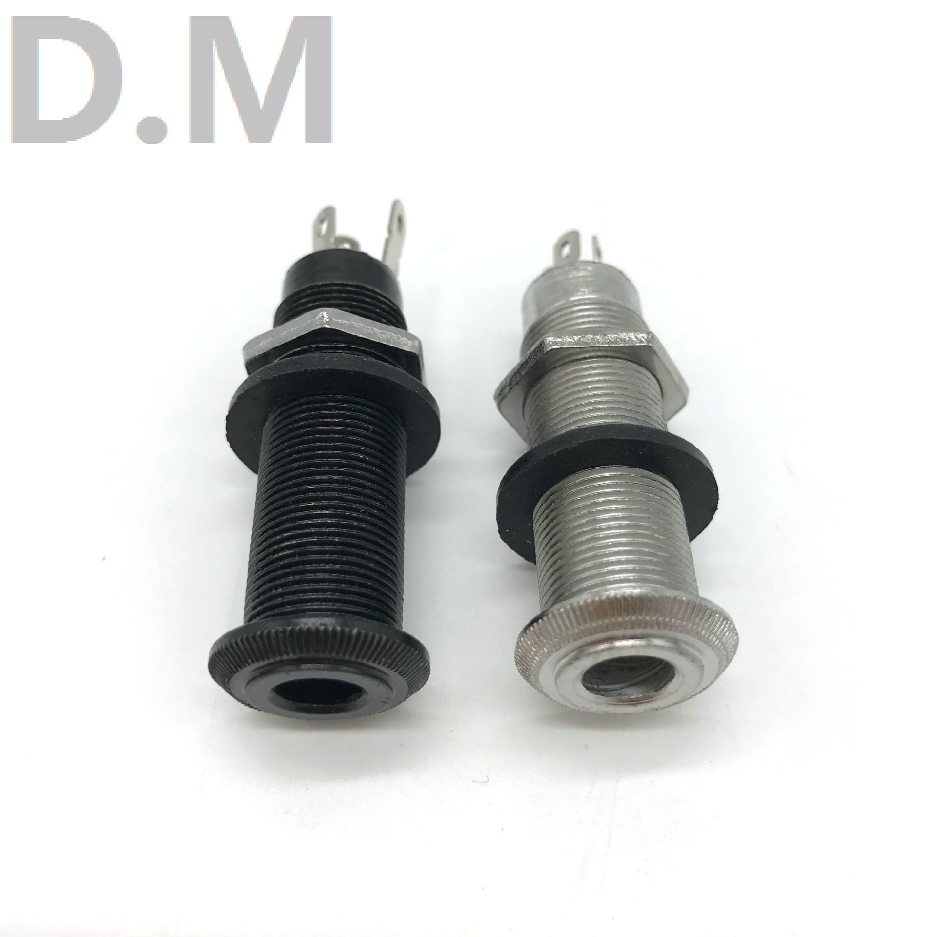 Electric Guitar Short Leg Straight Plug Electric Acoustic Guitar Volume Output Jack Silver Black