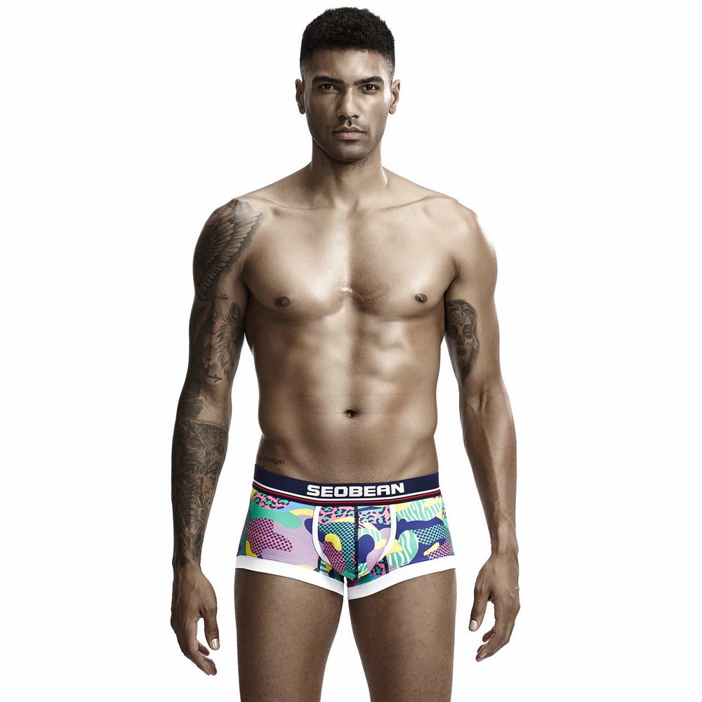Men's Underwear Fashion Digital Print Animal Pattern Boxer Briefs