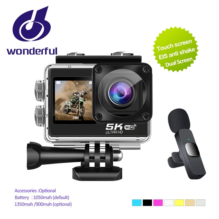 Direct Sale Sports Camera 5K Outdoor Anti-shake Sports Camera HD Waterproof Helmet Riding Recorder