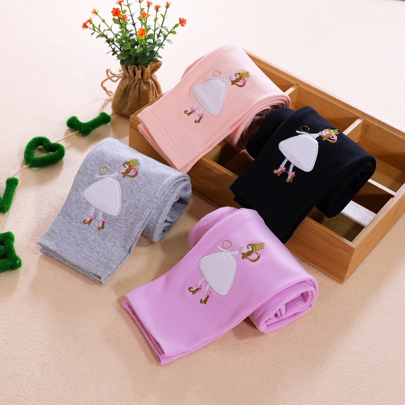 Girls Leggings Spring And Autumn Outer Wear Children Girls Baby Autumn And Winter Plus Velvet Princess Pure Cotton Versatile Long Pants Thin Section