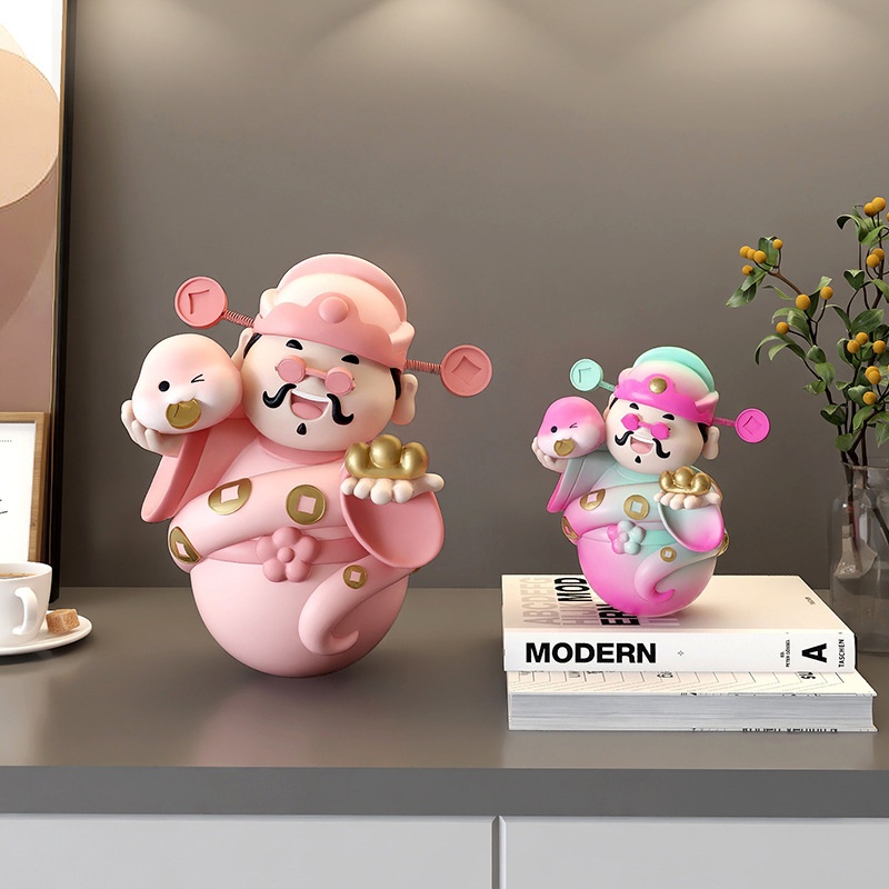 Year Of The Snake Tumbler God Of Wealth Decoration Hand-held Shop Reception Cashier Decoration Mascot Year Gift