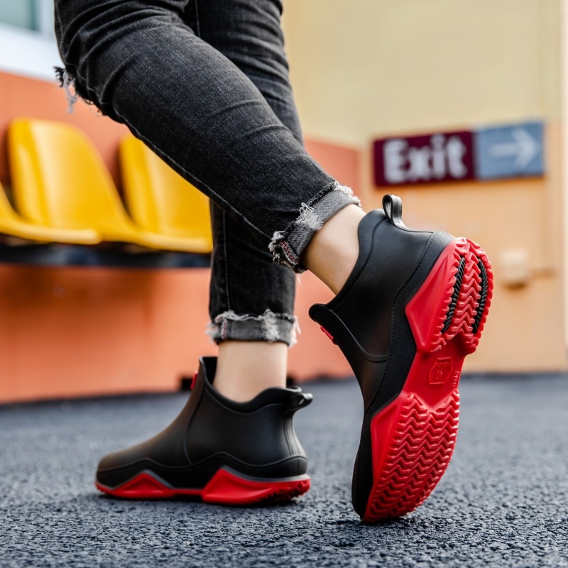 German Anti-slip Rain Boots Men's Short-tube Waterproof Shoes Women's Low-top Rain Boots Couple Shoes