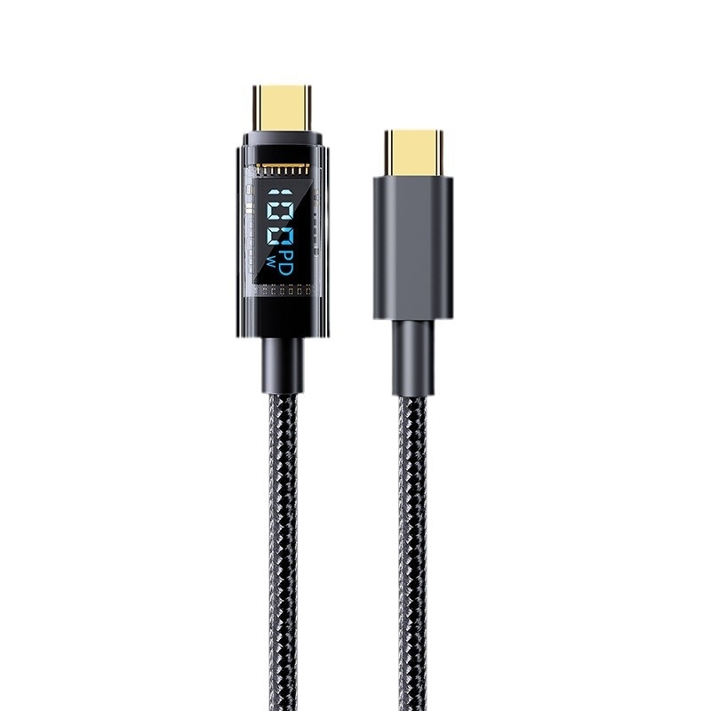 Digital Display Data Cable Transparent PDFast Charging Cable Flash Charging Cable Mobile Phone Type-c Charging Cable