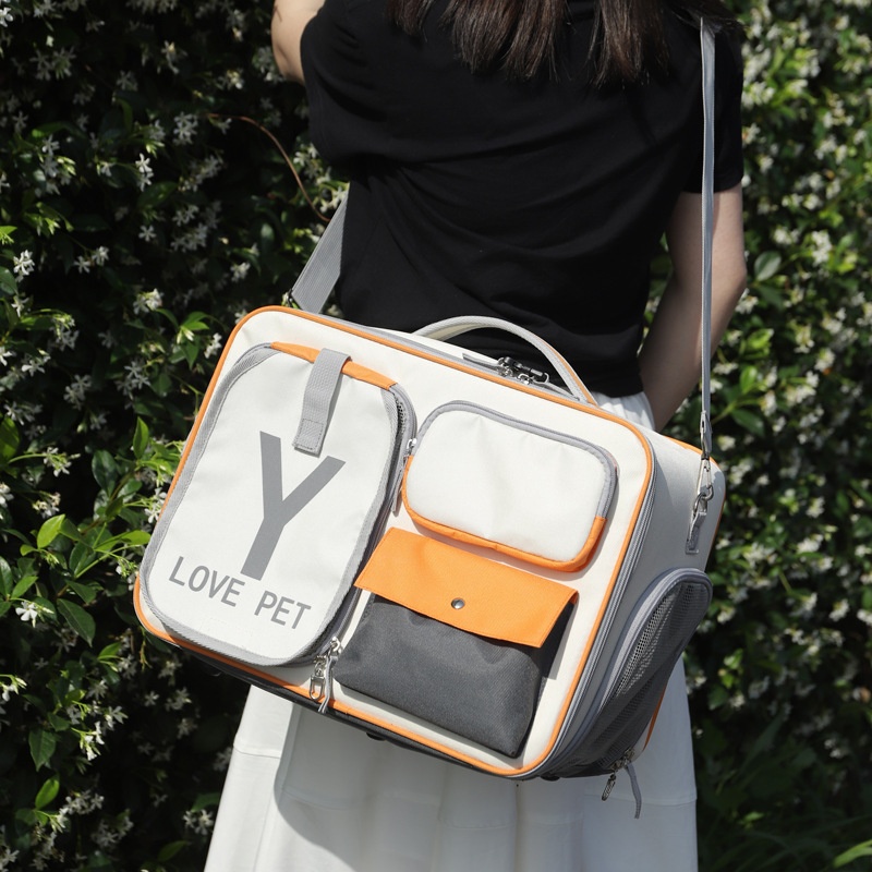 Cat Bag Portable Cat Travel Backpack Small Dog Pet Bag Large Capacity Cat Bag Backpack Crossbody Take-out Cat