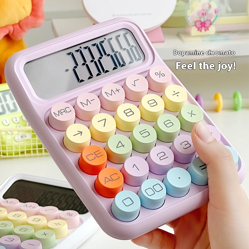 Dopamine Color Calculator College Students Cute Flexible Keyboard Computer Financial Accounting Office Use Net Red Model